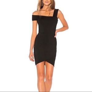 BY THE WAY BLACK OFF THE SHOULDER MINI DRESS
